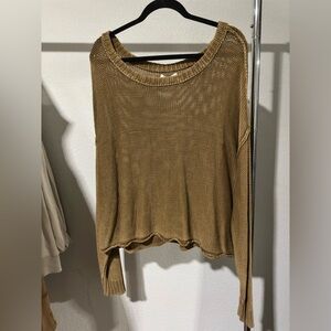 American Eagle Tan Knit Sweater
